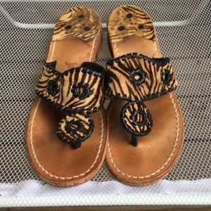 SALE! Cheetah/zebra print jack roger sandals
